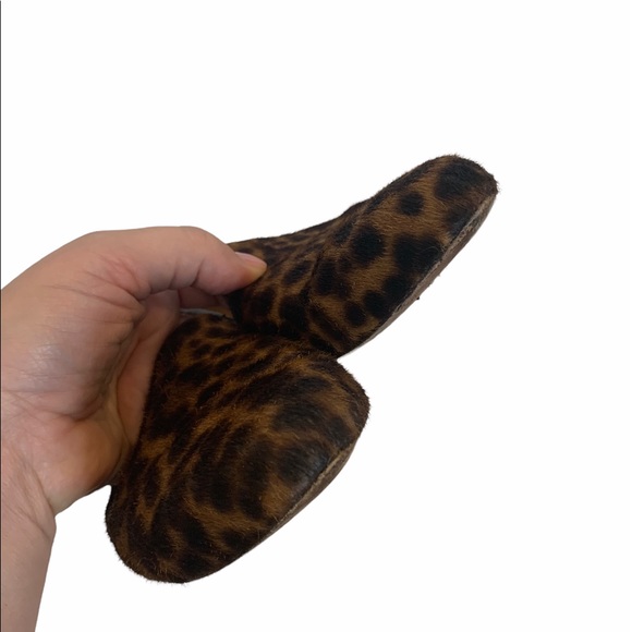VERONICA BEARD Griffin Calf Hair Leather Leopard Cheetah Loafers Made Italy 37 - Picture 6 of 9